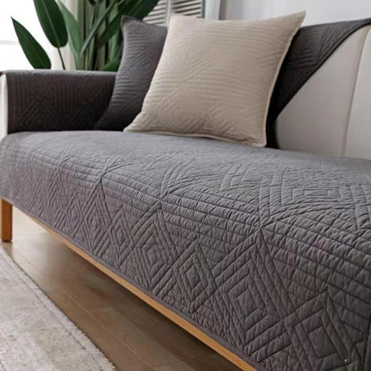 MAT ULTRASONIC SUPER SOFT SOFA COVERS GREY