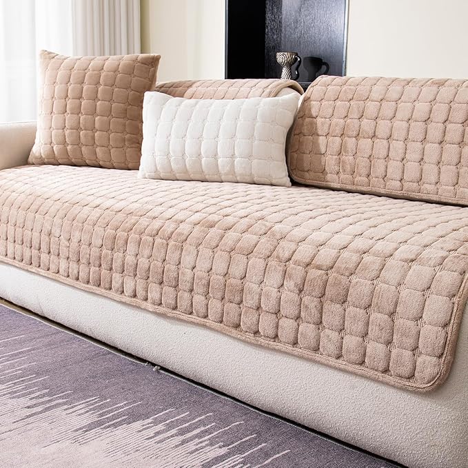 Couch Cover Sofa Covers, Anti Slip Sofa Slipcover (Beige)